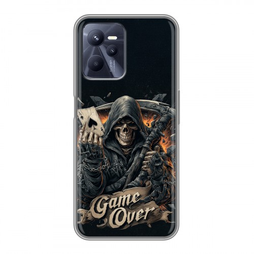 Дизайнерский силиконовый чехол для Realme C35 Скелет карты