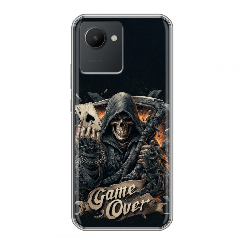 Дизайнерский силиконовый чехол для Realme C30 Скелет карты