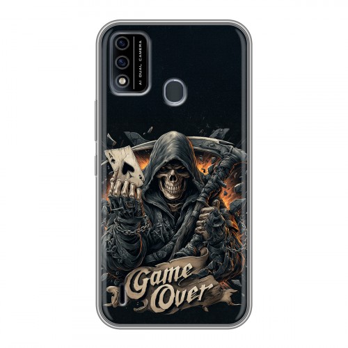 Дизайнерский силиконовый чехол для Itel A48 Скелет карты