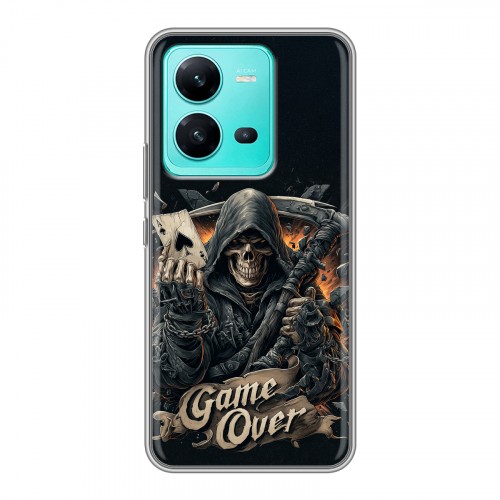 Дизайнерский силиконовый чехол для Vivo V25 Скелет карты