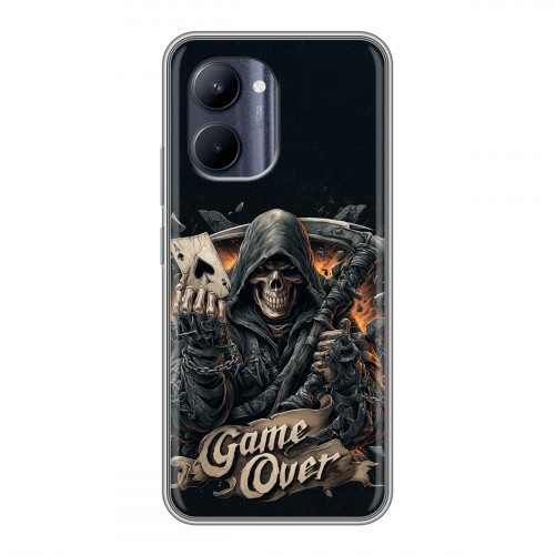 Дизайнерский силиконовый чехол для Realme C33 Скелет карты