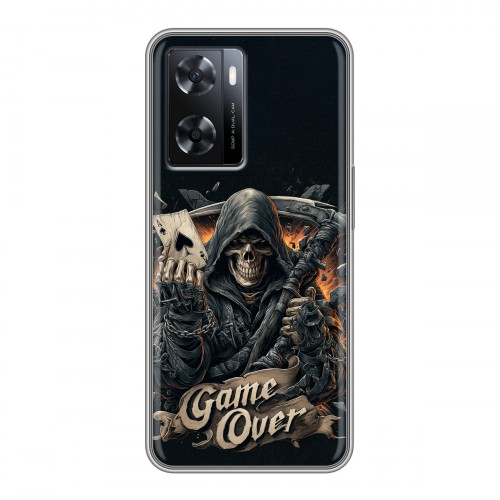 Дизайнерский силиконовый чехол для OPPO A57s Скелет карты