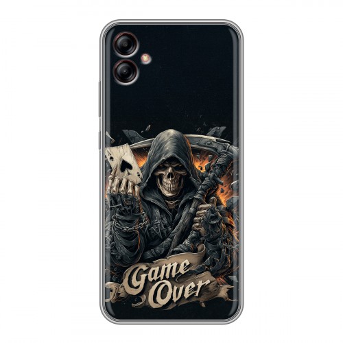 Дизайнерский силиконовый чехол для Samsung Galaxy A04e Скелет карты