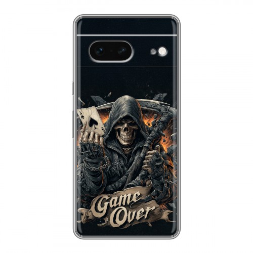 Дизайнерский силиконовый чехол для Google Pixel 7 Скелет карты