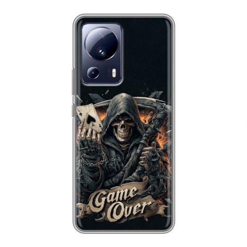 Дизайнерский силиконовый чехол для Xiaomi 13 Lite Скелет карты