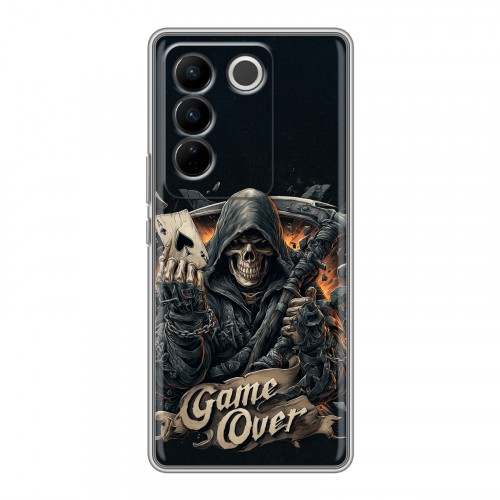 Дизайнерский силиконовый чехол для Vivo V27 Скелет карты