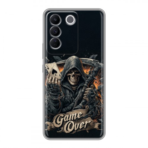 Дизайнерский силиконовый чехол для Vivo V27e Скелет карты