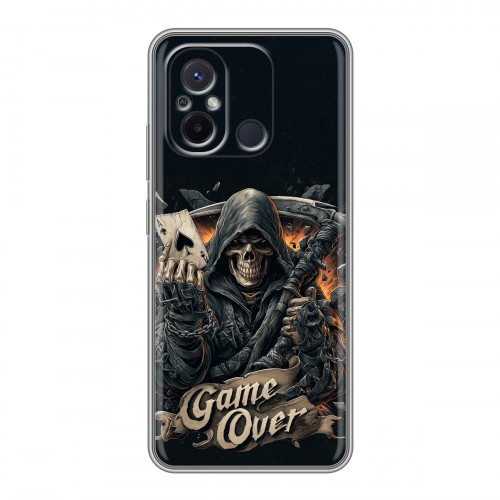 Дизайнерский силиконовый чехол для Xiaomi RedMi 12C Скелет карты