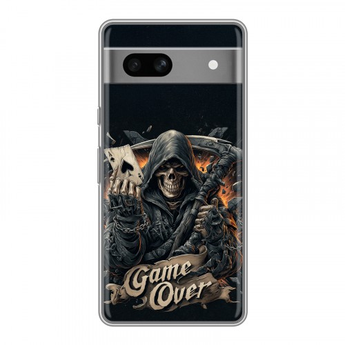 Дизайнерский силиконовый чехол для Google Pixel 7A Скелет карты