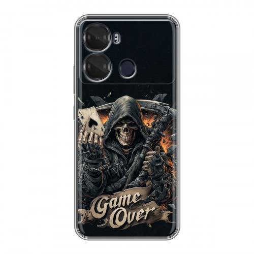 Дизайнерский силиконовый чехол для Itel P40 Скелет карты