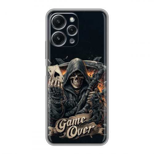 Дизайнерский силиконовый чехол для Xiaomi RedMi 12 Скелет карты