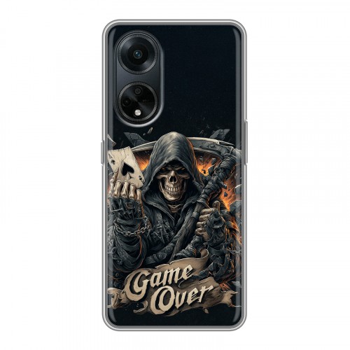 Дизайнерский силиконовый чехол для OPPO A98 Скелет карты