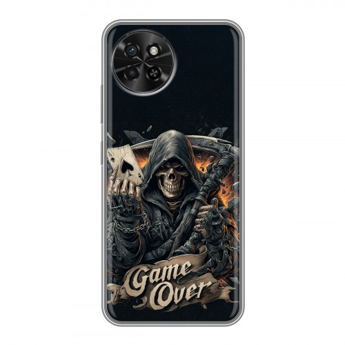 Дизайнерский силиконовый чехол для Itel S23 Скелет карты