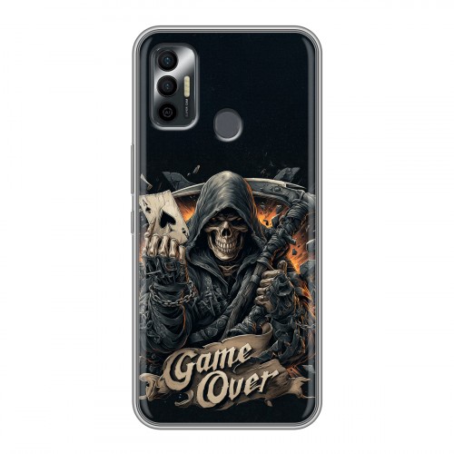 Дизайнерский силиконовый чехол для Tecno Spark 7 Скелет карты