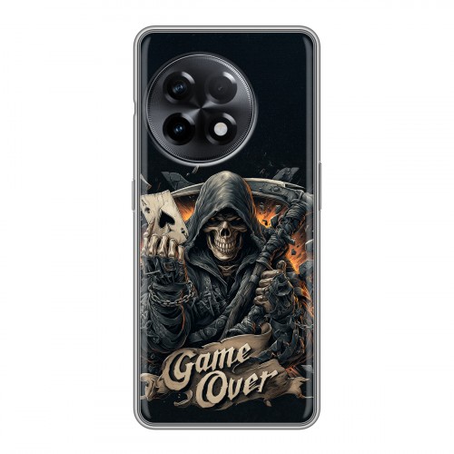 Дизайнерский силиконовый чехол для OnePlus 11R Скелет карты