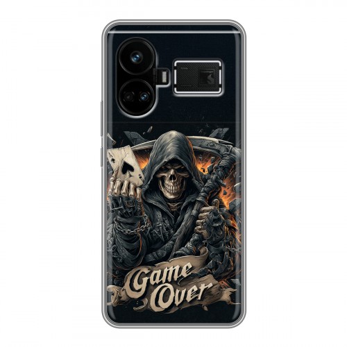 Дизайнерский силиконовый чехол для Realme GT5 Скелет карты