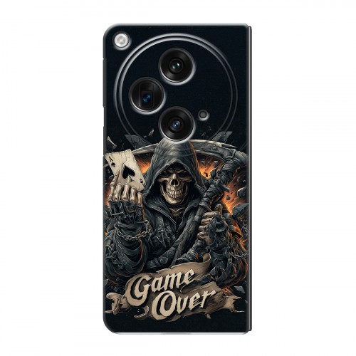 Дизайнерский пластиковый чехол для OPPO Find N3 Скелет карты