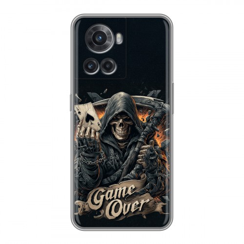 Дизайнерский силиконовый чехол для OnePlus Ace Скелет карты