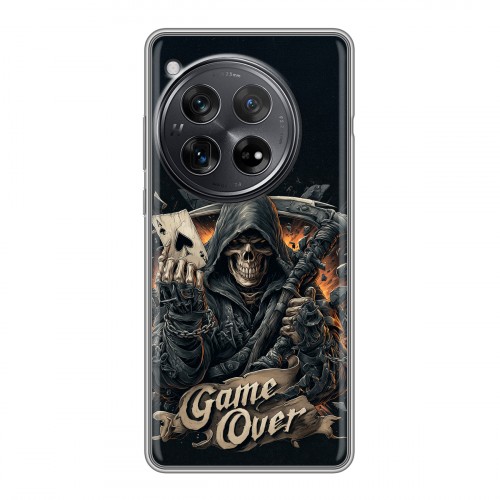 Дизайнерский силиконовый чехол для OnePlus 12 Скелет карты