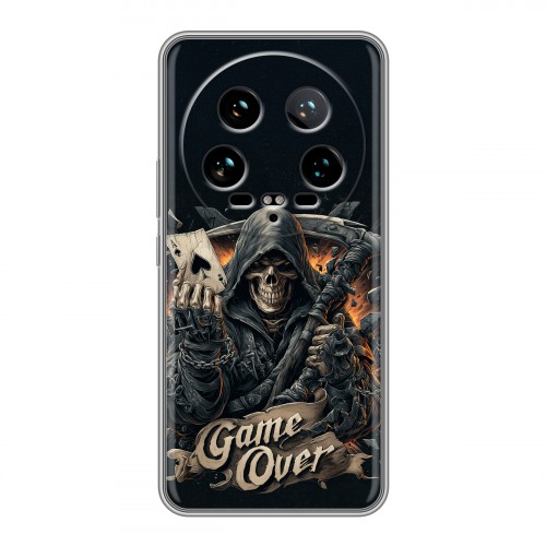 Дизайнерский силиконовый чехол для Xiaomi 14 Ultra Скелет карты