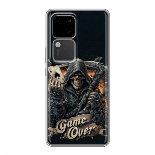 Дизайнерский силиконовый чехол для Vivo V30 5G Скелет карты