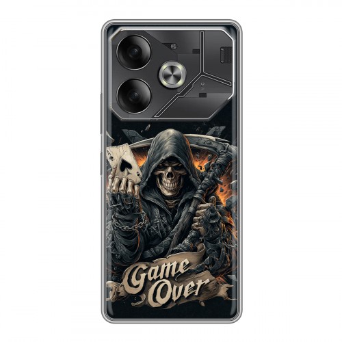 Дизайнерский силиконовый чехол для Tecno Pova 6 Скелет карты