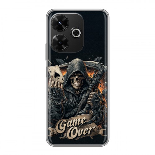 Дизайнерский силиконовый чехол для RedMi 13 4G Скелет карты