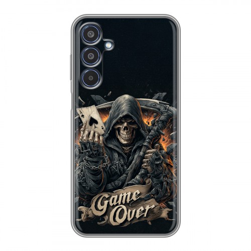 Дизайнерский силиконовый чехол для Samsung Galaxy M35 Скелет карты