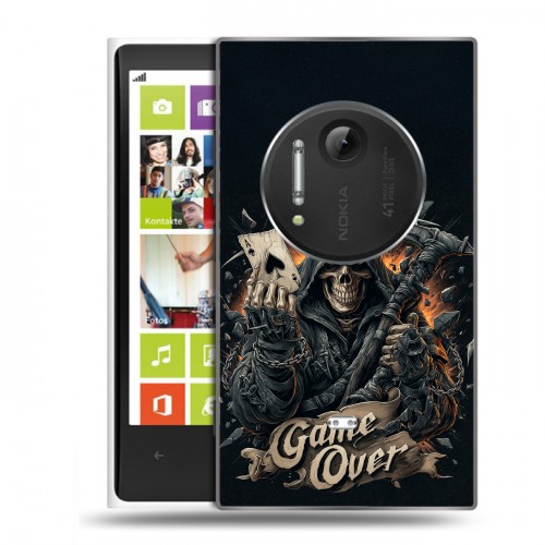 Дизайнерский силиконовый чехол для Nokia Lumia 1020 Скелет карты