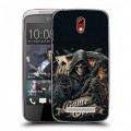 Дизайнерский пластиковый чехол для HTC Desire 500 Скелет карты