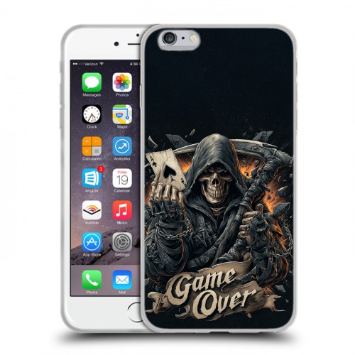 Дизайнерский силиконовый чехол для Iphone 6 Plus/6s Plus Скелет карты