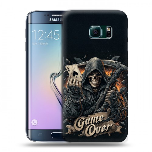 Дизайнерский силиконовый чехол для Samsung Galaxy S6 Edge Скелет карты