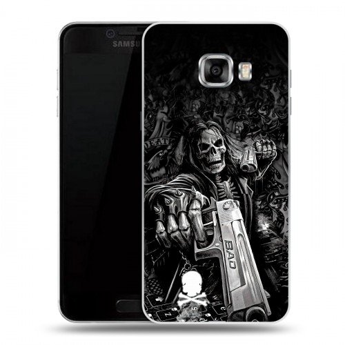 Дизайнерский пластиковый чехол для Samsung Galaxy C5 Скелет