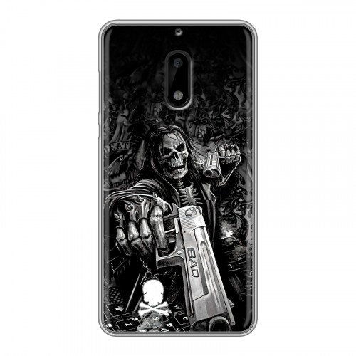 Дизайнерский пластиковый чехол для Nokia 6 Скелет