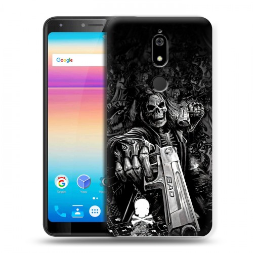 Дизайнерский силиконовый чехол для BQ Space X Скелет