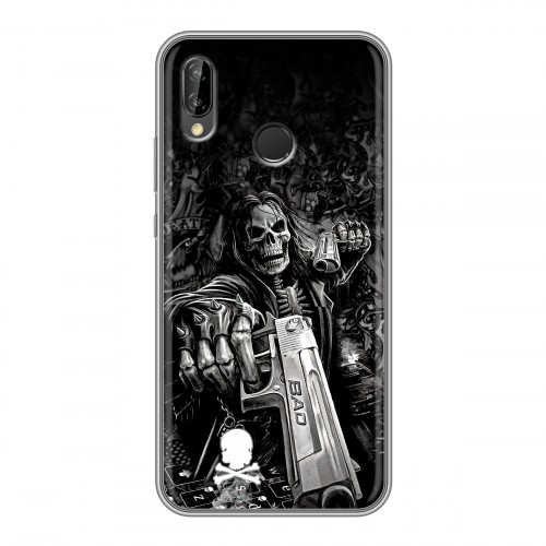 Дизайнерский силиконовый чехол для Huawei P20 Lite Скелет