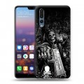 Дизайнерский силиконовый с усиленными углами чехол для Huawei P20 Pro Скелет