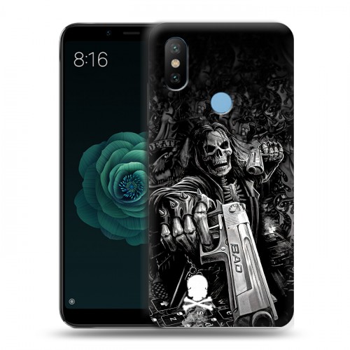 Дизайнерский силиконовый чехол для Xiaomi Mi A2 Скелет