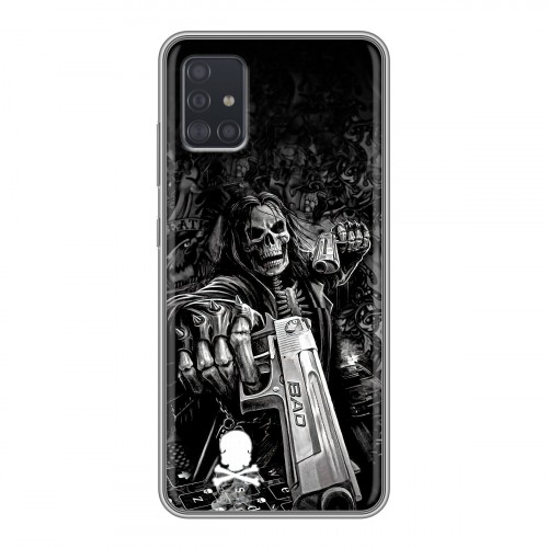 Дизайнерский силиконовый чехол для Samsung Galaxy A51 Скелет