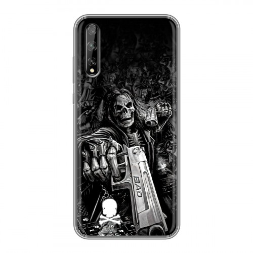 Дизайнерский силиконовый чехол для Huawei Y8p Скелет