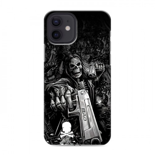 Дизайнерский силиконовый чехол для Iphone 12 Скелет