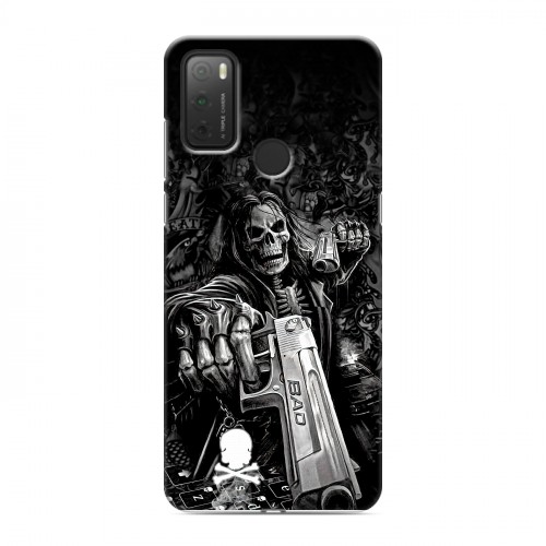 Дизайнерский силиконовый чехол для Alcatel 3L (2021) Скелет