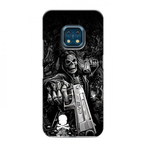 Дизайнерский силиконовый с усиленными углами чехол для Nokia XR20 Скелет