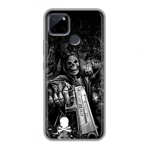 Дизайнерский силиконовый чехол для Realme C21Y Скелет