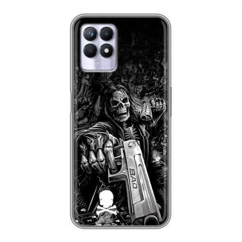 Дизайнерский силиконовый чехол для Realme 8i Скелет