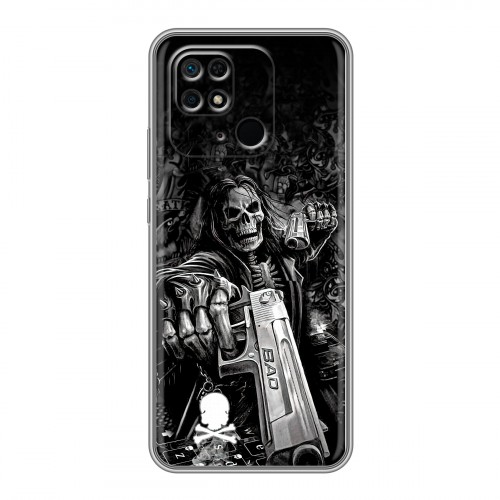 Дизайнерский силиконовый чехол для Xiaomi Redmi 10C Скелет