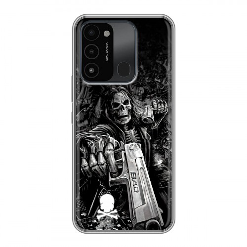 Дизайнерский силиконовый с усиленными углами чехол для Tecno Spark Go 2022 Скелет