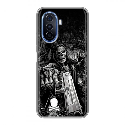 Дизайнерский силиконовый чехол для Huawei Nova Y70 Скелет