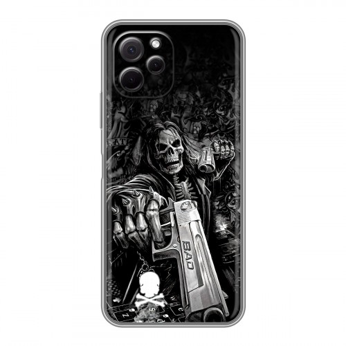 Дизайнерский силиконовый с усиленными углами чехол для Huawei Nova Y61 Скелет