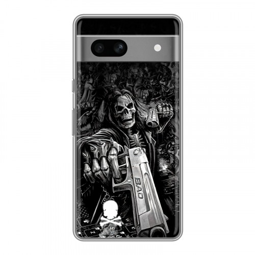 Дизайнерский силиконовый чехол для Google Pixel 7A Скелет